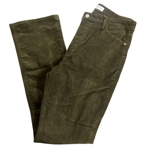 Old navy size 12 extra high rise kicker bootcut corduroy green - Picture 1 of 5